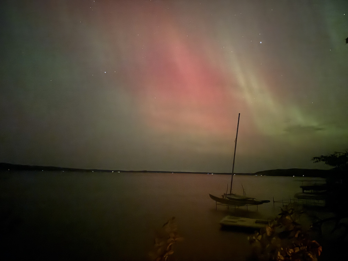 Summer aurora over Crystal Lake